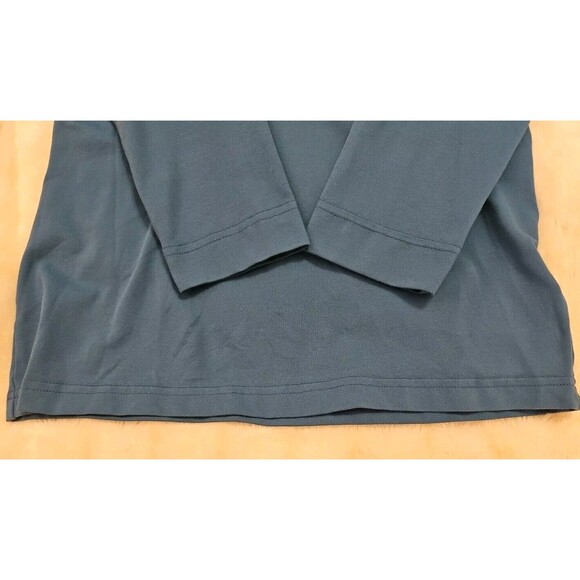 GOLFINO Womens Size 8 Teal W/ White Collar 3/4 Sleeve Polo Shirt Golf - Picture 4 of 8